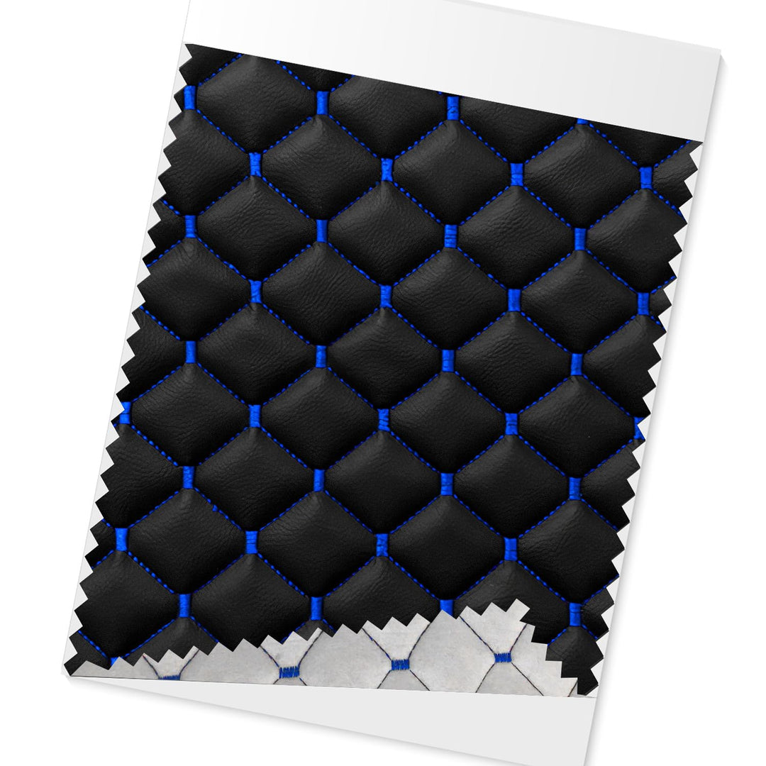 OMAC Geprägte Schwarz Kunstleder Auto Polsterung Leder Patches | Interieur Zubehör mit Diamant-Stich