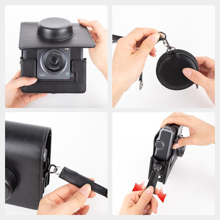 Rieibi Kameratasche für Instax Wide Evo Kamera, abnehmbare Tasche mit verstellbarer Schulter und Obj