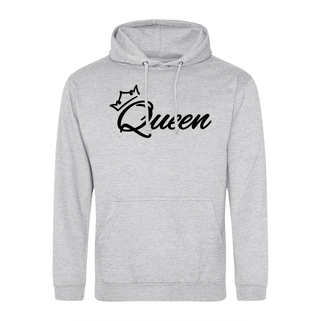 Huuraa Unisex Hoodie Queen Krone Geschenk Grösse S-3XL Vegan Queen Geschenkidee S Heather Grey, S He