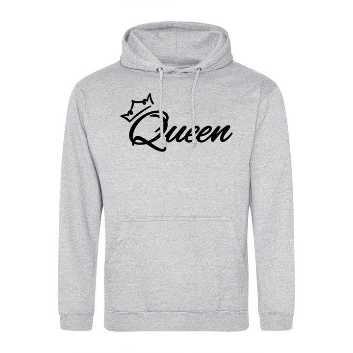 Huuraa Unisex Hoodie Queen Krone Geschenk Grösse S-3XL Vegan Queen Geschenkidee S Heather Grey, S He