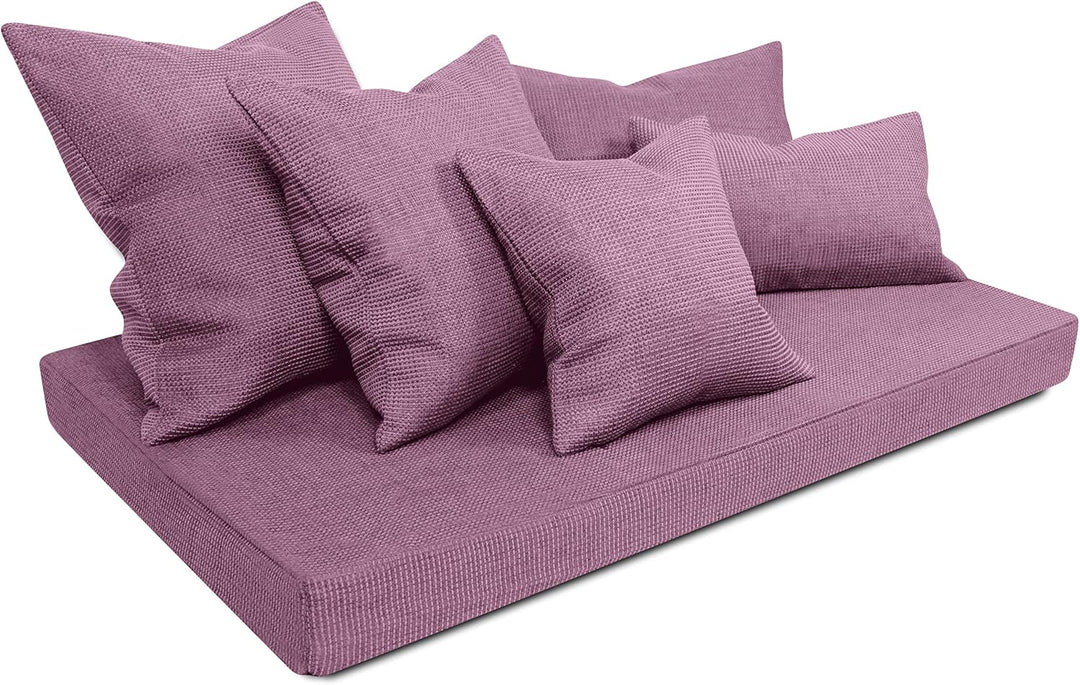npluseins 2er Pack Kissenhüllen mit Struktur-Muster - Polsteroptik 617.767, 1 Pack (2 Stück) - Kisse