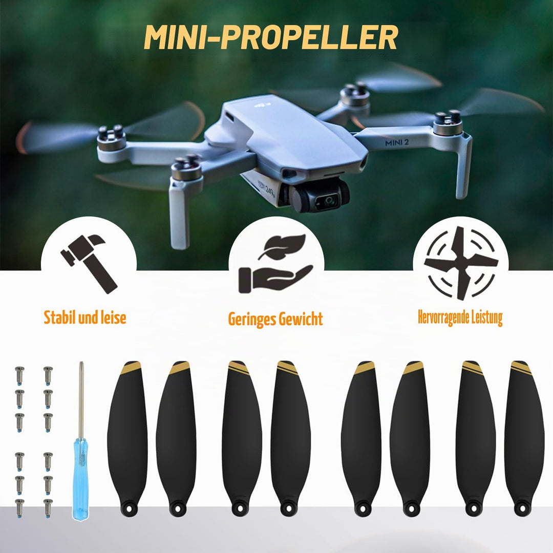 24Pcs Propeller für DJI Mini 4K, Mini 2 SE/ 2/ SE | Drohnen Ersatzpropeller Luftschrauben Set mit Sc