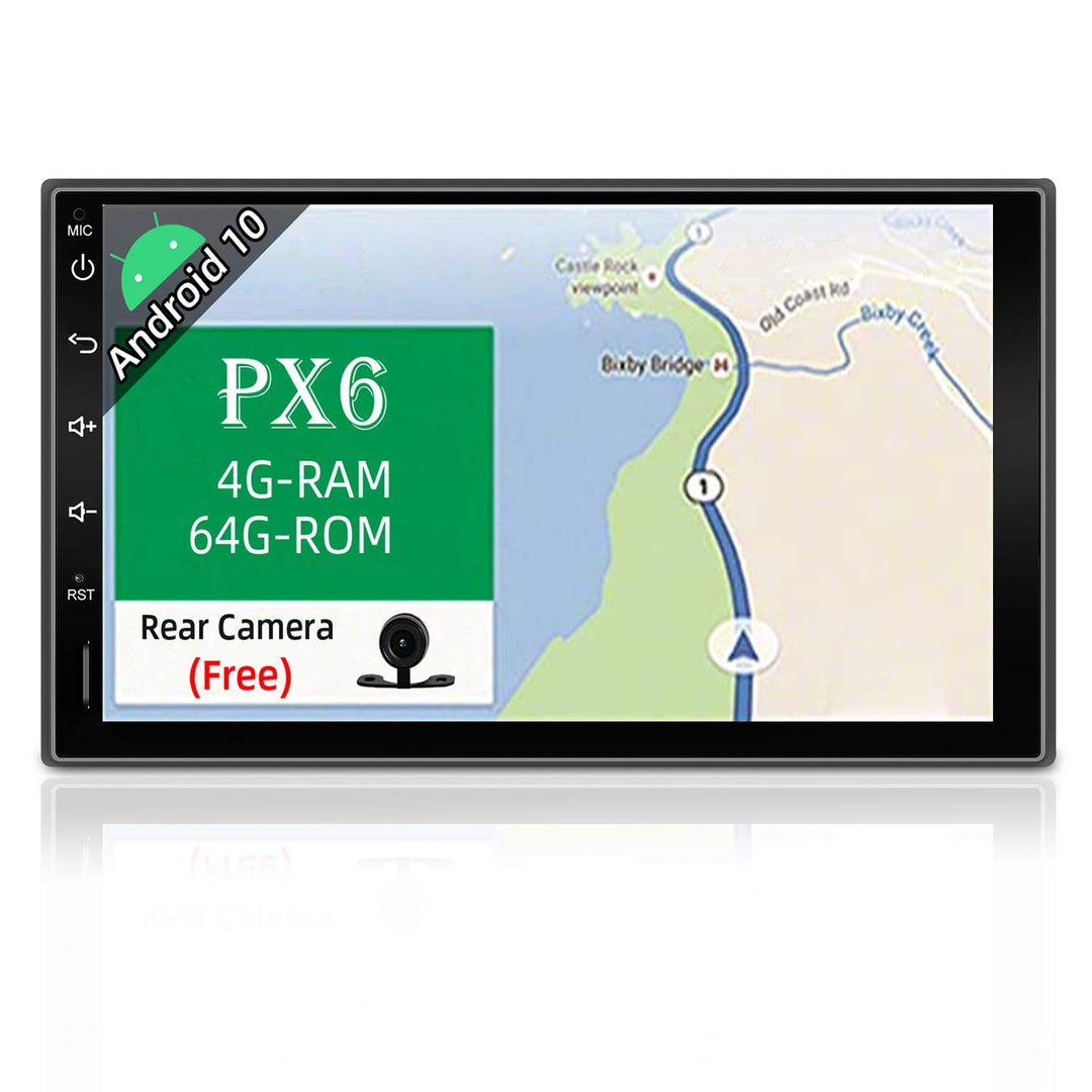 JOYX PX6 Android 10 Doppel Din Autoradio Mit GPS Navi - 4G RAM +64G ROM - Rückfahrkamera KOSTENLOS -