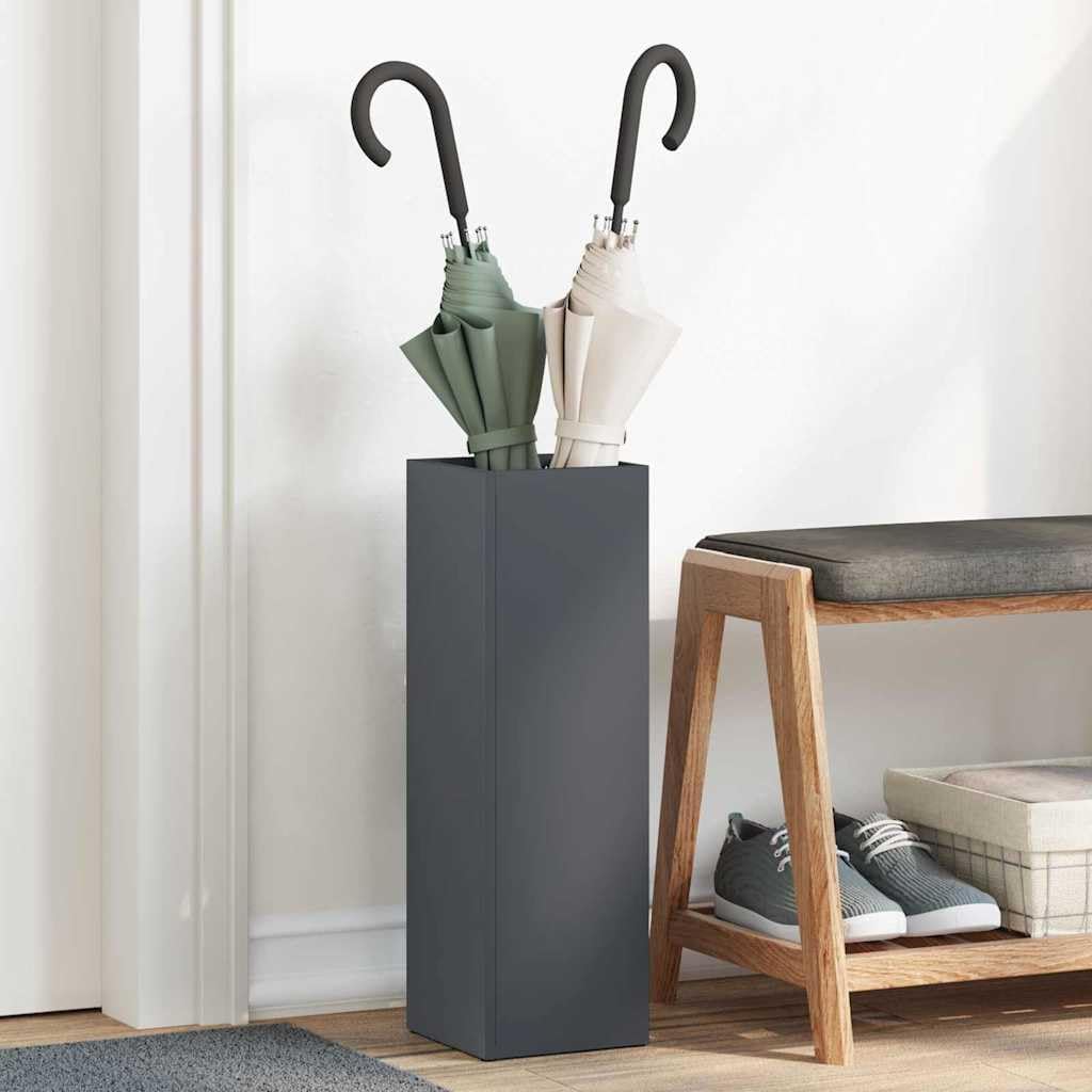 vidaXL Sonnenschirmhalter Anthrazit 15,5 x 15,5 x 49 cm Metall, Stylischer Wohnzimmer-Speicher, rech