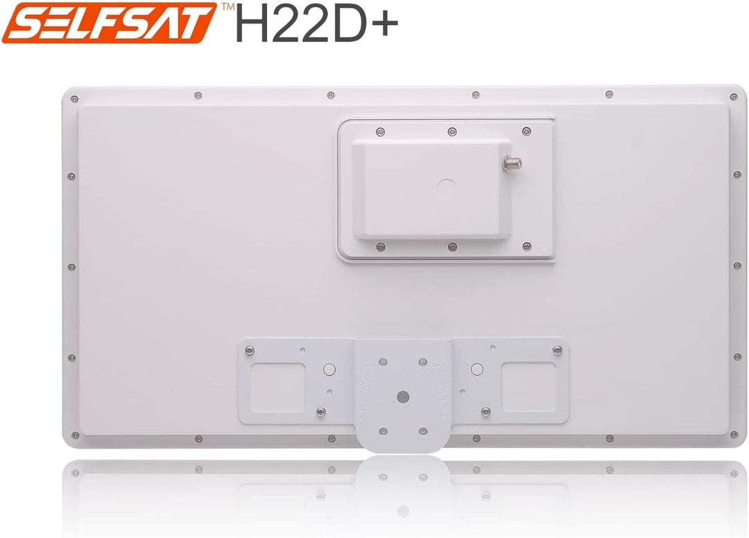 Selfsat H22D1+ 1 TV Teilnehmer SAT Flachantenne Flat + Fensterdurchführung + Kabel Full HD 4K