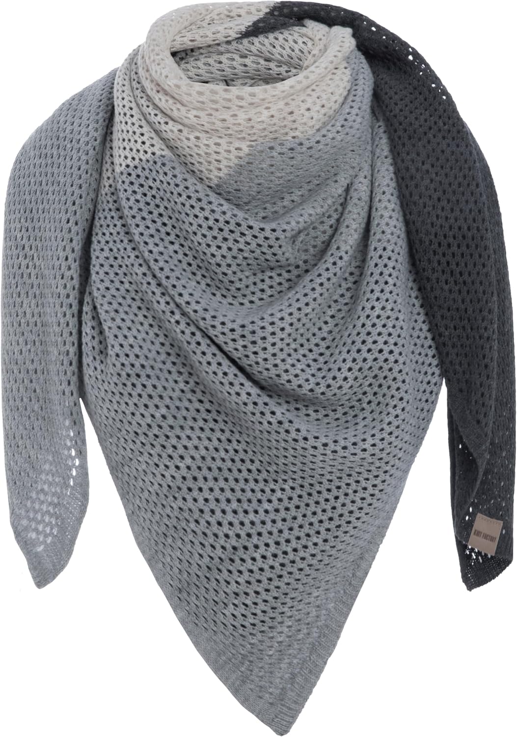 KNIT FACTORY - Lacey Stricktuch - Quadratisches Halstuch aus 30% Wolle und 70% Polyacryl - Umschlagt