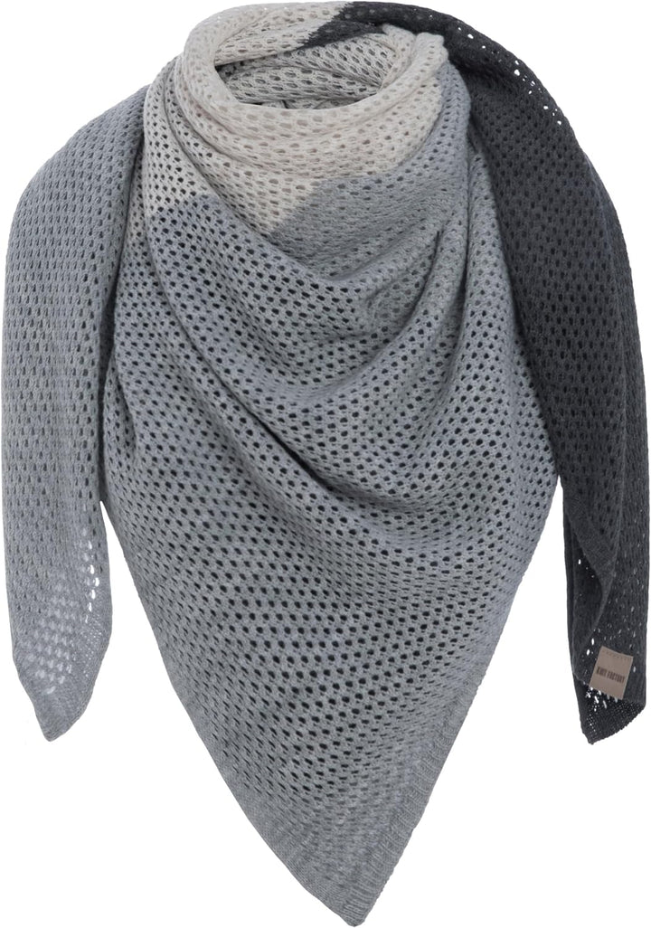 KNIT FACTORY - Lacey Stricktuch - Quadratisches Halstuch aus 30% Wolle und 70% Polyacryl - Umschlagt