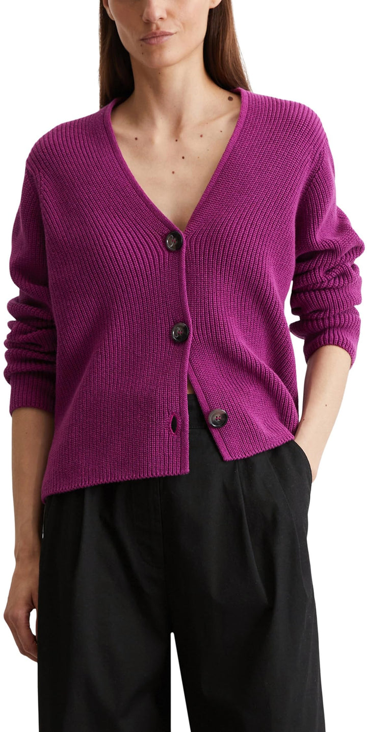 Marc O'Polo Damen Cardigan aus Bio-Baumwolle mit V-Ausschnitt XS 650, XS 650