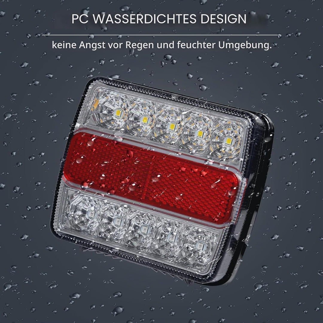 Rücklicht Anhänger Magnet, Uten Rückleuchten Set LED 12 V mit 5 Funktionen, 7 polig 7,5 m Kabel, Was