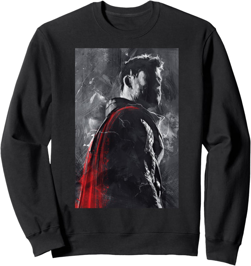 Marvel Avengers Thor Red Painted Portrait Sweatshirt