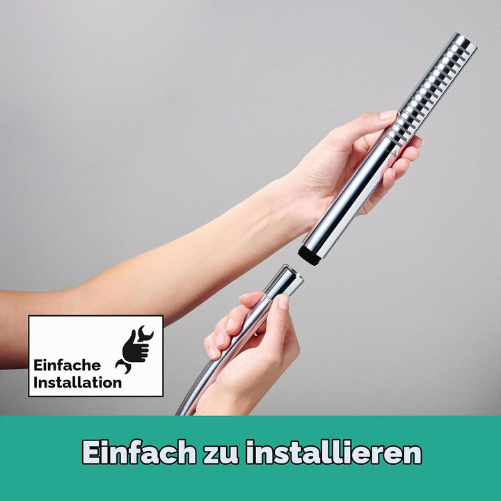 hansgrohe Pulsify S - wassersparender Duschkopf 7,9 l/min (EcoSmart), Handbrause mit 1 Strahlart (Po