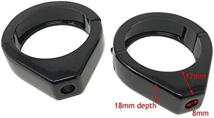 Alchemy Parts Schwarz Motorrad Blinker Austausch Klammergabel Klammern 39mm