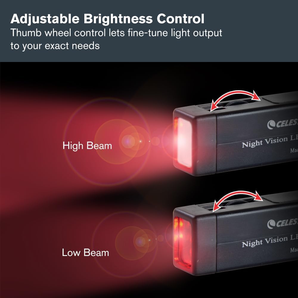 Celestron 93588 Astro Night Vision Taschenlampe, Schwarz Night Vision Red Flashlight, Night Vision R