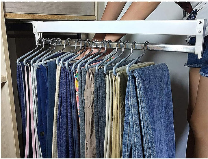 Ausziehbare Kleiderstange zum Herausziehen der Kleiderbügel Verstellbarer Kleiderschrank Kleiderstan