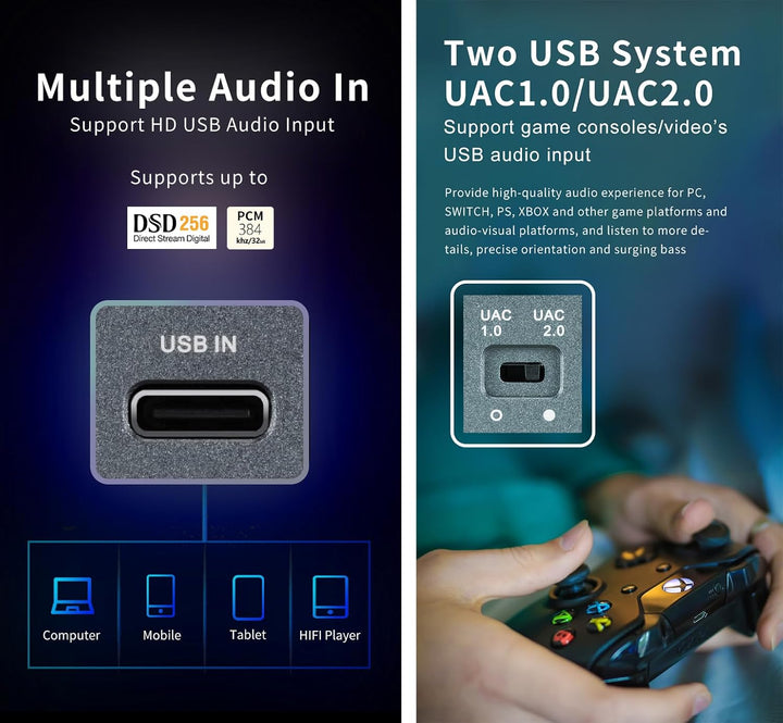 xDuoo XD05 PLUS2 Tragbarer DAC Kopfhörerverstärker - 1200mw Ausgangsleistung Bluetooth 5.1 USB-Unter