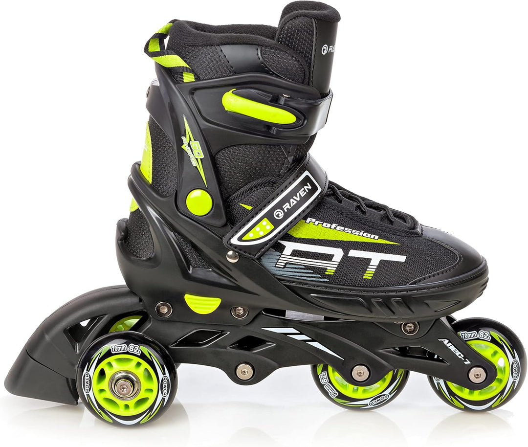 RAVEN Profession Inlineskates 38-42 (25cm-27,5cm) Black/Lime, 38-42 (25cm-27,5cm) Black/Lime