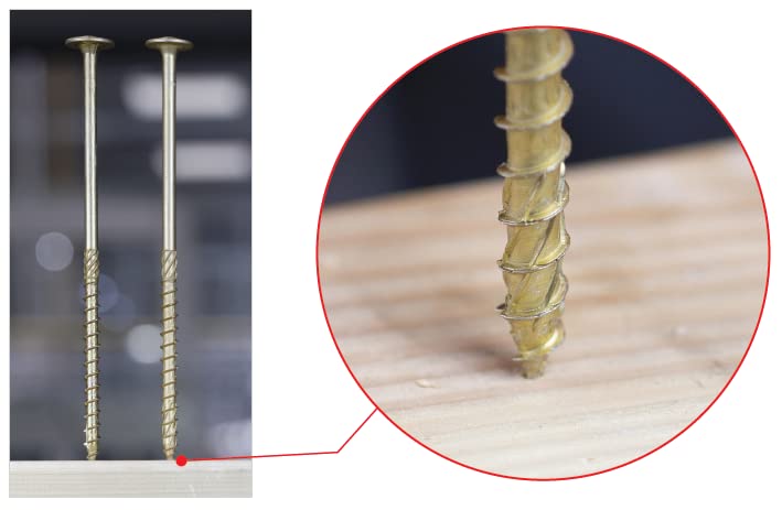 Holzschrauben von Keple 8 mm x 60 mm selbstschneidende Torx-Schrauben für Holz Bahnschwellen Schraub