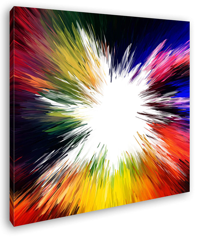 deyoli Farbenfrohe Explosion Format: 60x60 als Leinwandbild, Motiv fertig gerahmt auf Echtholzrahmen