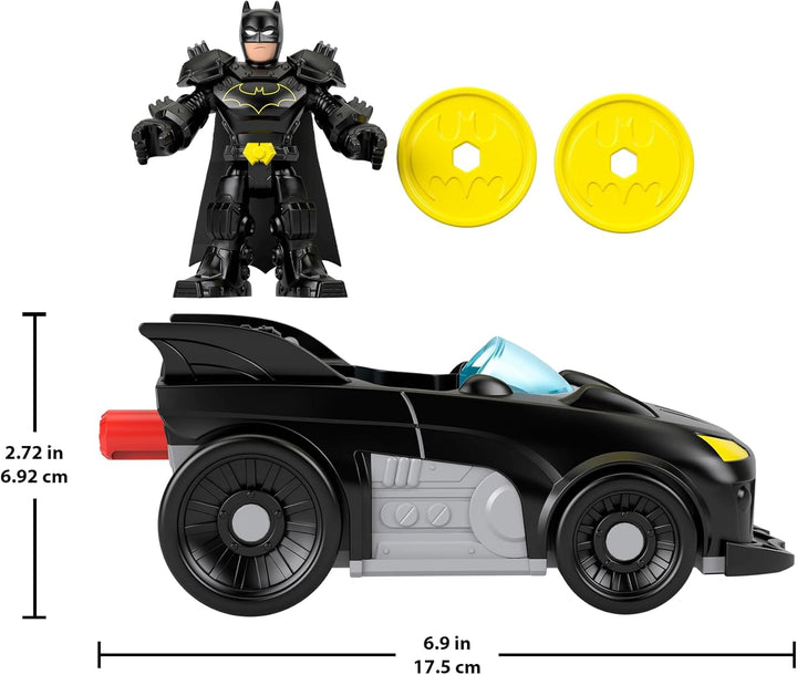 Fisher-Price Imaginext DC Super Friends Metal Force Batmobil Spielzeugauto, ca. 7,6 cm grosse Batman