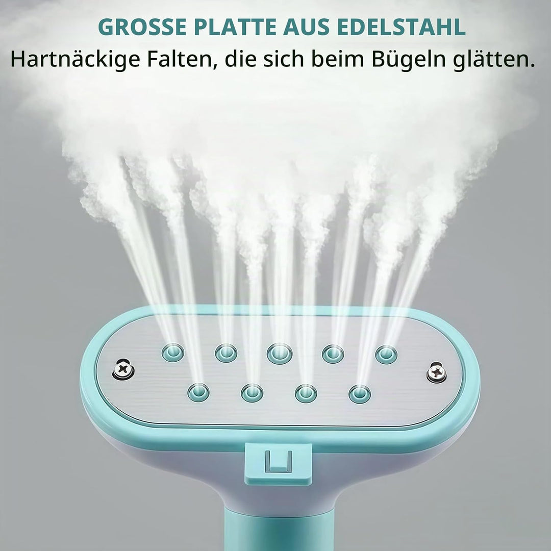 Steamer Dampfglätter, 1800W Doppelbügelstange Standdampfglätter, Dampfglätter mit 1.9L Wassertank, B