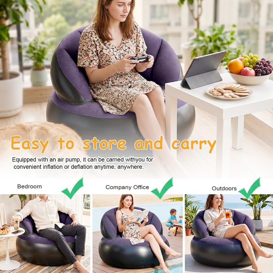 Aufblasbares Sofa, Wasserdichtes Luftsofa Aufblasbares, Aufblasbarer Sessel, Sessel, Sofa und Couch