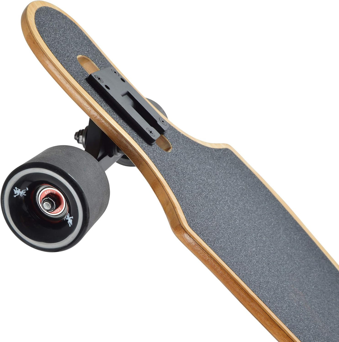 Apollo Longboard, Komplettboard mit Deck aus Bambus & Fiberglas, High-End Board mit ABEC 9 Kugellage