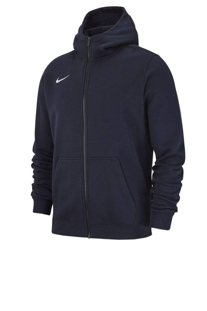 Nike Kinder Sweatshirt Team Club Full Zip Kapuzenjacke,Blau (Obsidian/football White), S 11 Jahre Bl