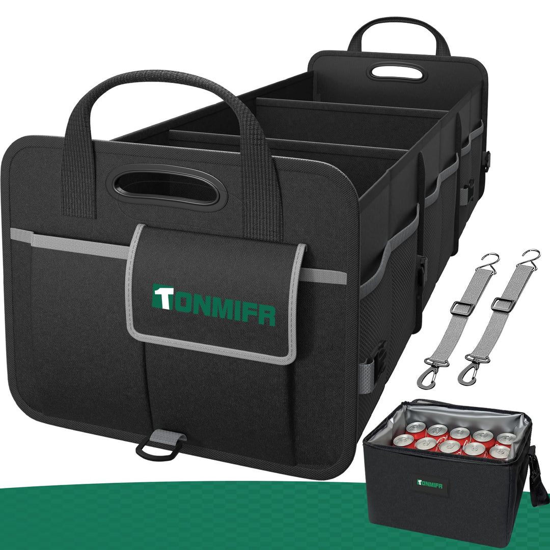Kofferraum-Organizer mit 20L Frischhalte-Tasche - Robuste 600D Oxford Faltbox für SUV, Kombi & Estat