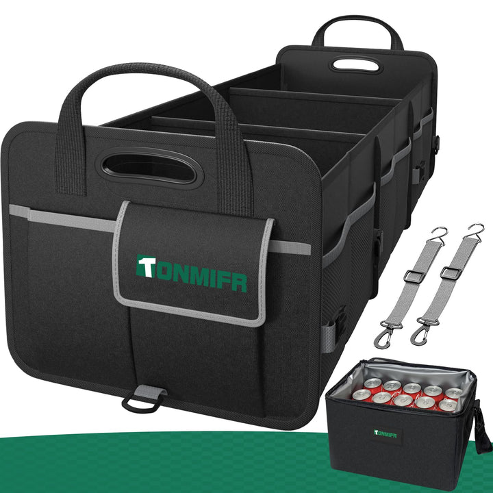 Kofferraum-Organizer mit 20L Frischhalte-Tasche - Robuste 600D Oxford Faltbox für SUV, Kombi & Estat