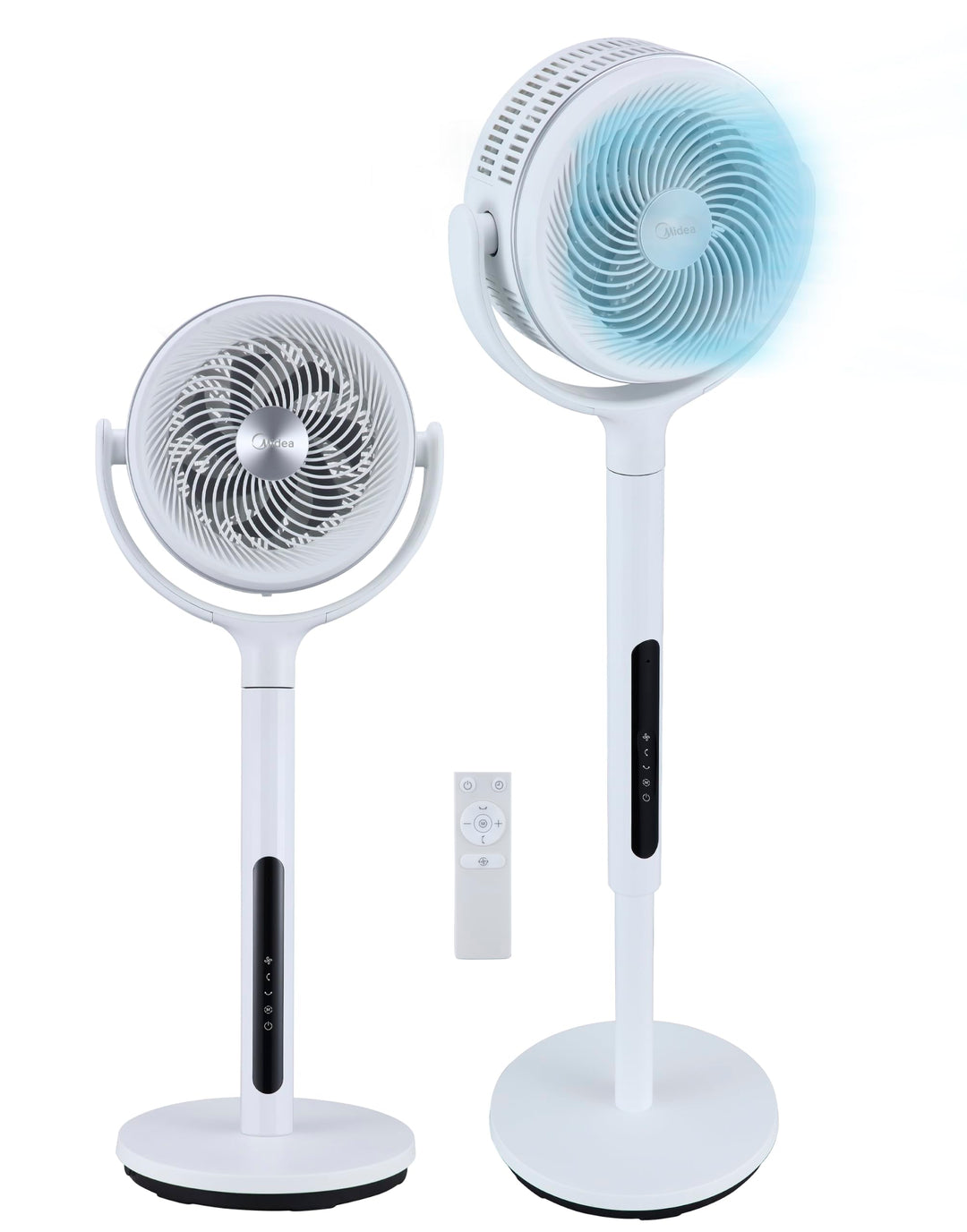 Midea Standventilator mit 12 Geschwindigkeiten, mit Fernbedienung, leiser Ventilator mit Oszillation