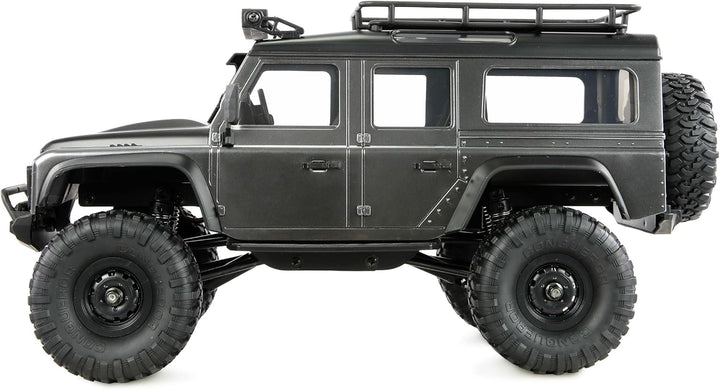 Amewi AMXRock Mini-D90 Scale Crawler 4WD 1:16 RTR grau inkl. Fernsteuerung, Akku, Ladekabel