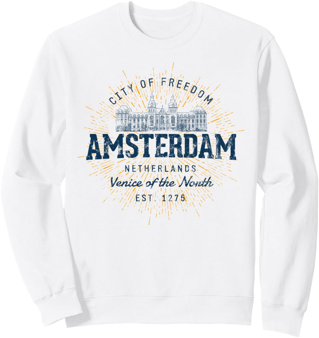 Niederlande Urlaub Souvenir Vintage Amsterdam Sweatshirt