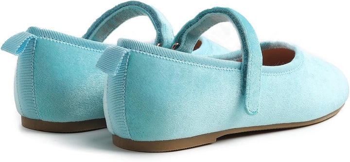 Feversole Girls Cute Belt Dress, Mädchen süsses Kleid Mary Jane Schuhe weiche Party Urlaub Ballerina