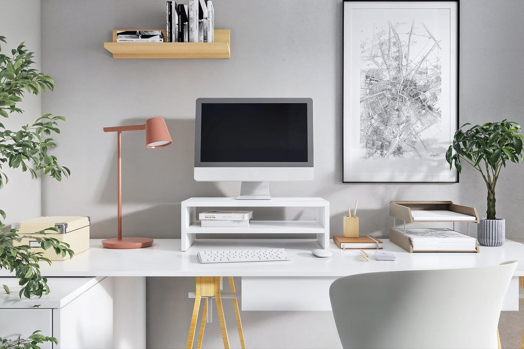 Monitorständer, 2-stufiger Monitorständer, Ständer für Computermonitore, Laptopständer, Computerstän