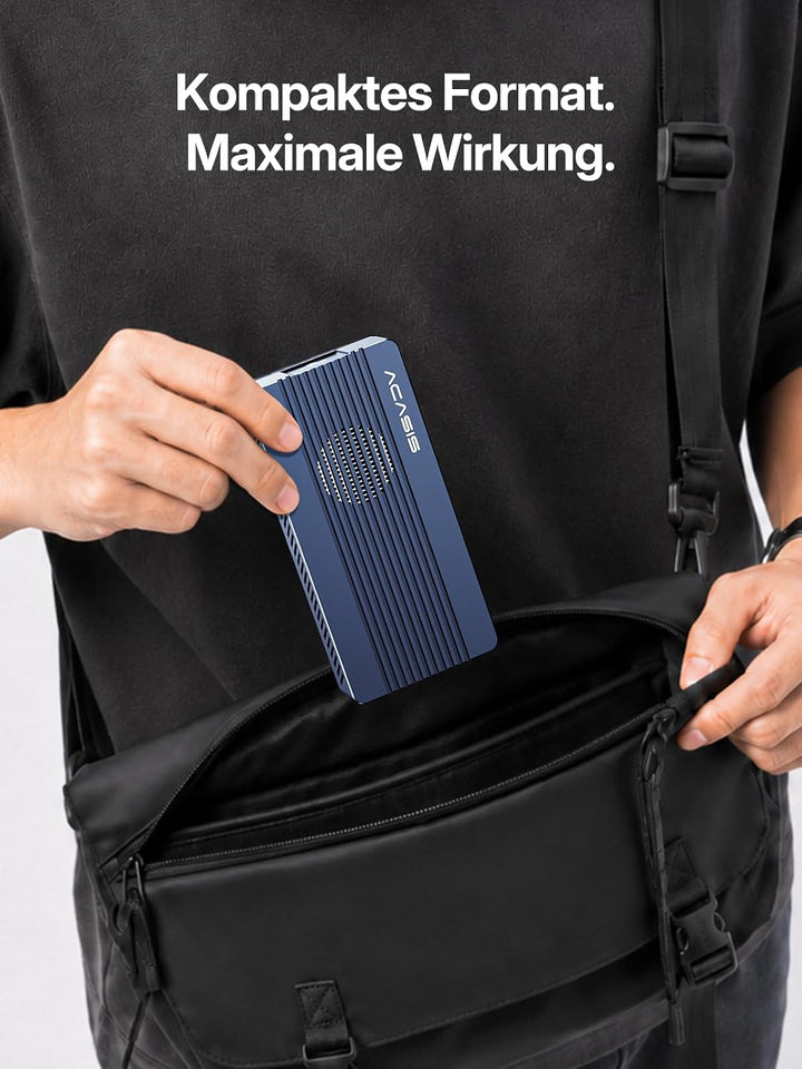 ACASIS 40Gbps M.2 NVMe SSD Gehäuse mit Lüfter, Bessere abwärme,TBU405Pro M1 für M1 M2 Pro/Max, Thund