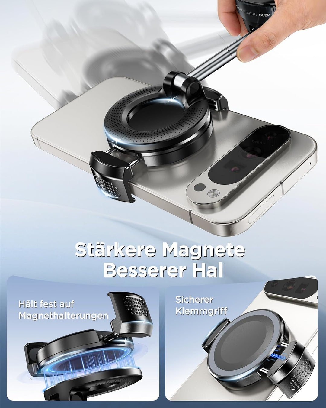 MSXTTLY Kfz-Handyhalterungsclip – Magnetclip VMag-GC 2026 Für Magnetische Kfz-Halterungen, Kein Magn