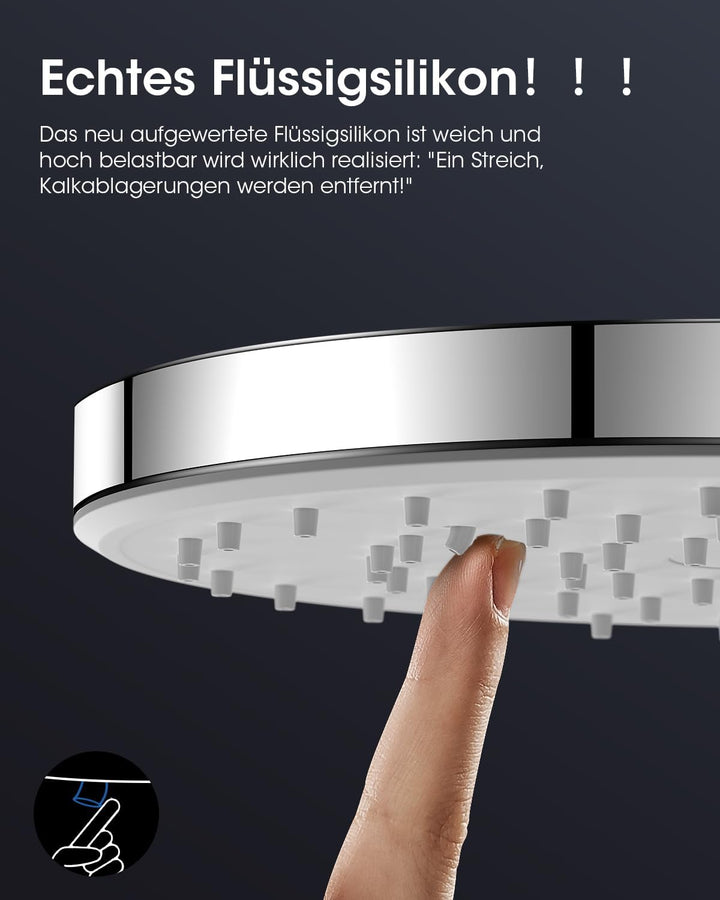 FASDUNT Duschkopf mit Schlauch 2M Wassersparend Duschkopf (Wassereinsparung von 49%), 5 Strahlarten,