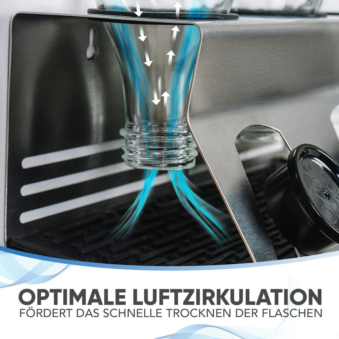 Loco Bird Flaschenhalter für 3 Flaschen - kompatibel Sodastream-Flaschenhalter aus Edelstahl - Abtro