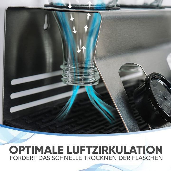 Loco Bird Flaschenhalter für 3 Flaschen - kompatibel Sodastream-Flaschenhalter aus Edelstahl - Abtro