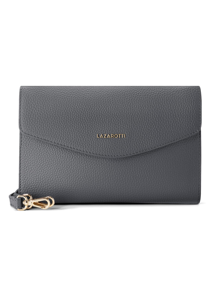 Lazarotti Bologna Leder Handtasche Damen | abnehm- & längenverstellbarer Schulterriemen | mittelgros