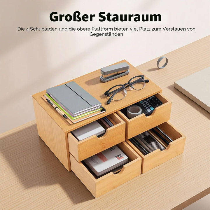 Schubladenbox Holz Schreibtisch Ablage Holz Schreibtisch Organizer Schubladen Organizer Bambus Aufbe