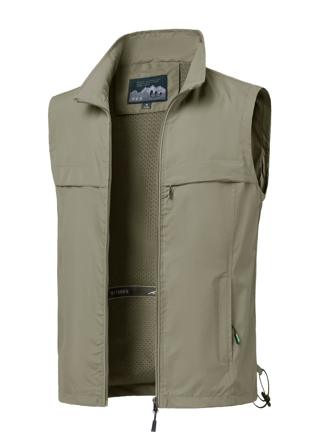 MeiLayM Herren Outdoor Angelweste Multi Pocket Weste Sommer Schnell Trocknende Weste Sport Reissvers