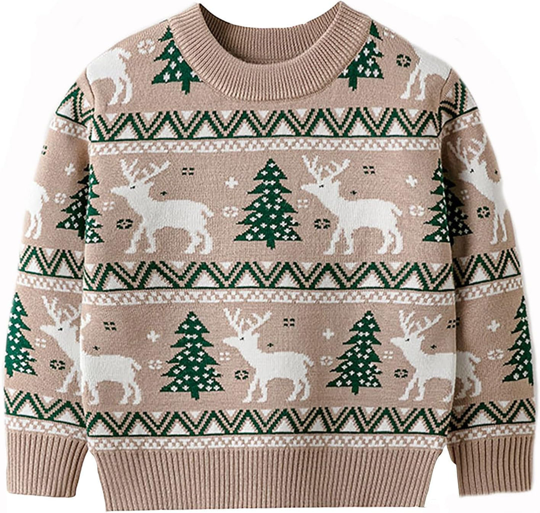 Weihnachtspulli Jungen 152, Pullover Jungen 164, Rentier Im Herbst und Winter Strickpullover Pullove
