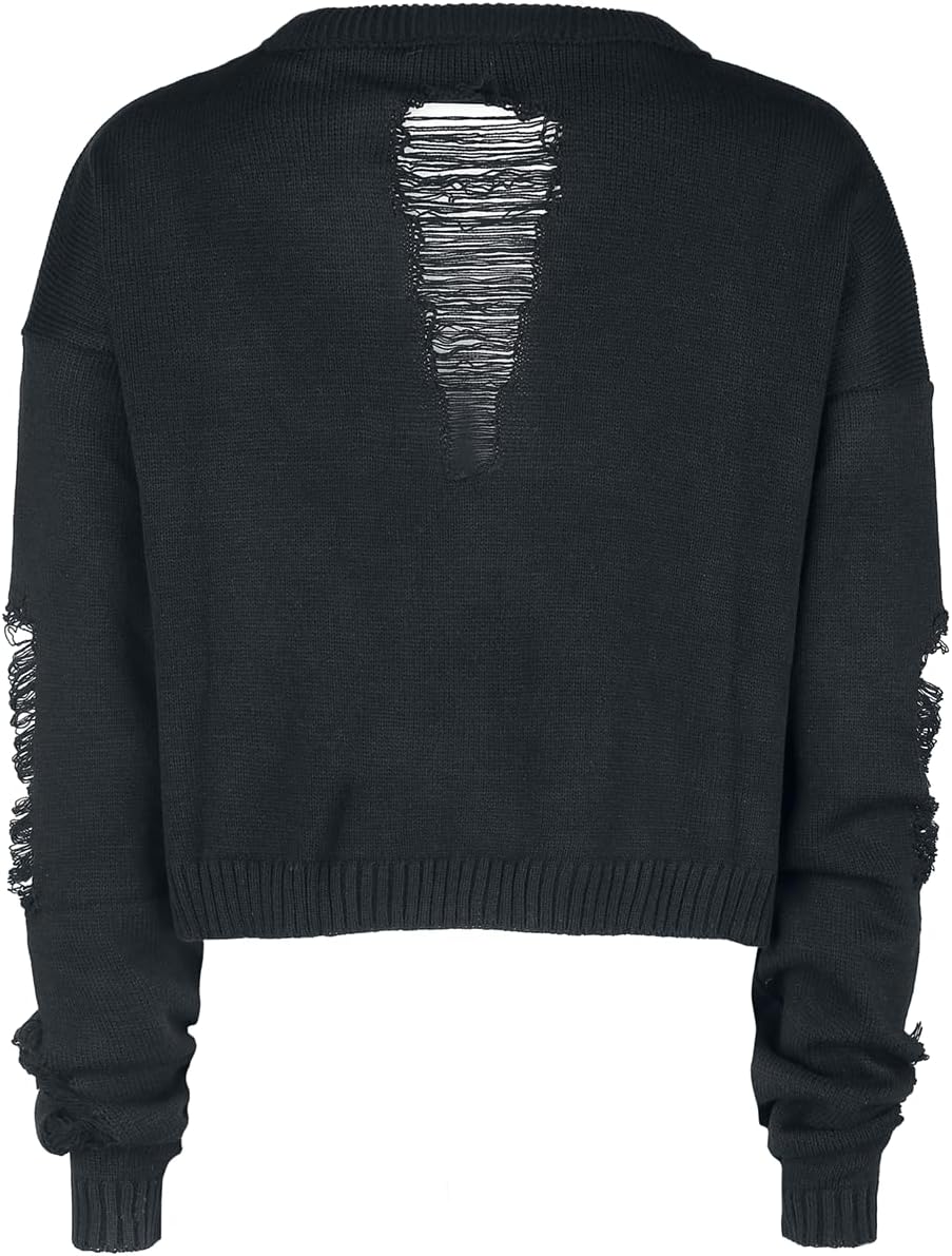 Heartless Akela Top Frauen Strickpullover schwarz Everyday Goth, Nu Goth, Pastel Goth, Rockwear S Sc