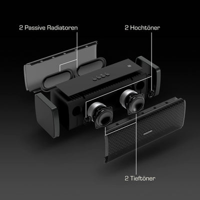 DOCKIN® D FINE EVO Hi-Fi Bluetooth Lautsprecher 50W 𝗧𝗲𝘀𝘁𝘀𝗶𝗲𝗴𝗲𝗿 Bluetooth Speaker Indoor/Outdoor wass