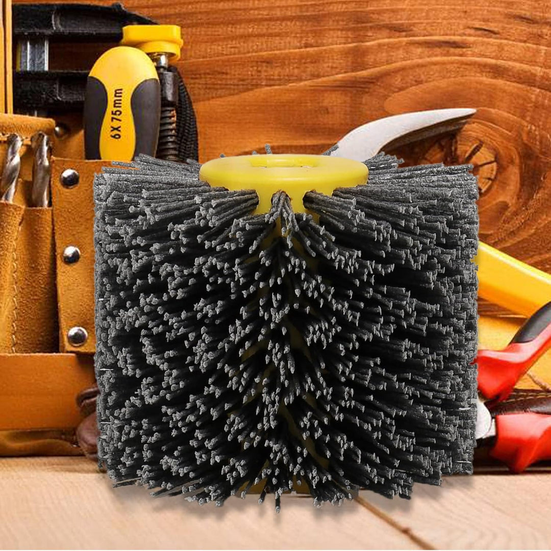 Shineboc Schleifbürsten,80 Körnung 120x100mm Nylonbürste, Polierbürste zum Holzverarbeitung, Grit Bü