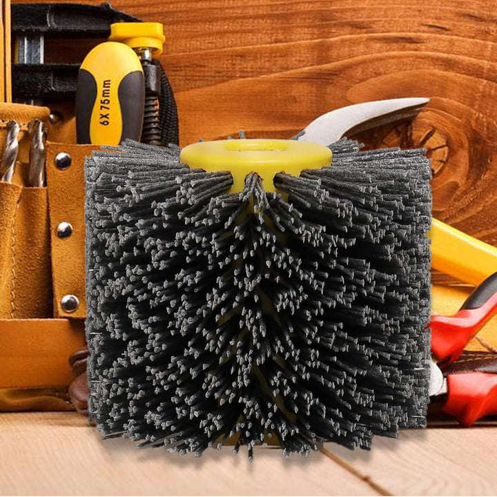 Shineboc Schleifbürsten,80 Körnung 120x100mm Nylonbürste, Polierbürste zum Holzverarbeitung, Grit Bü