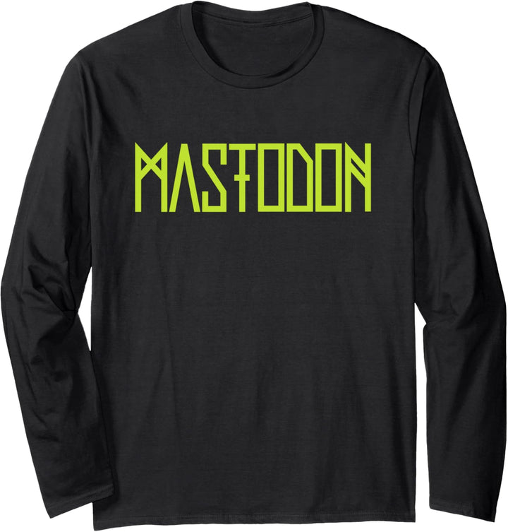Mastodon – Neon Green Logo Langarmshirt