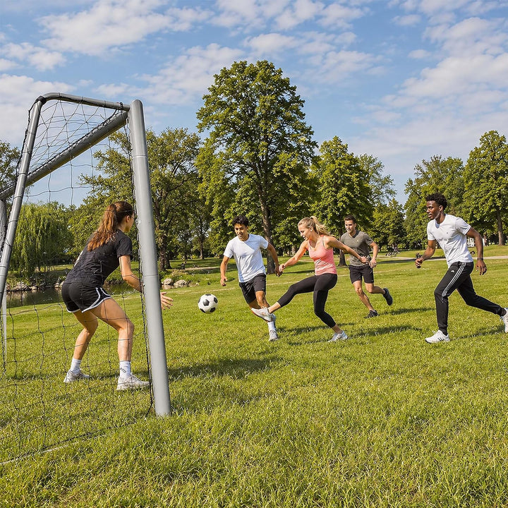 Relaxdays Fussballtor, ohne oder mit Torwand, PE-Netz &amp; Stahl, mit Erdhaken, Garten, grosses Spielto