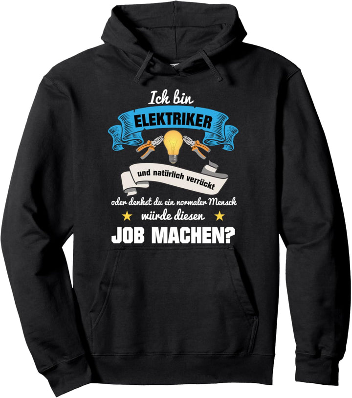 Elektriker Elektrizität Strom Elektromeister Pullover Hoodie
